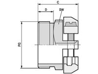 LAPP 52004230 Wartel PG9 Messing Messing 50 stuk(s) - thumbnail
