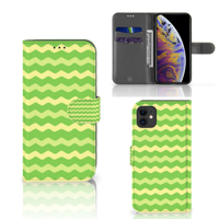 Apple iPhone 11 Telefoon Hoesje Waves Green - thumbnail