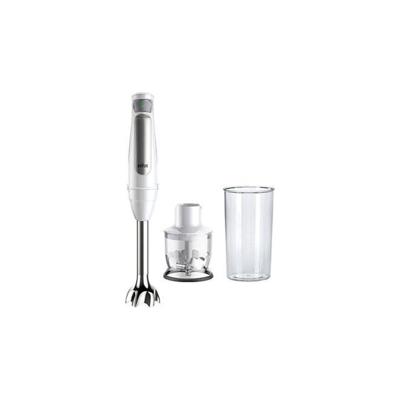Braun MQ7020 WH Staafmixer 1000 W BPA-vrij, Traploze snelheidsinstelling, Met mixbeker Wit, Zilver
