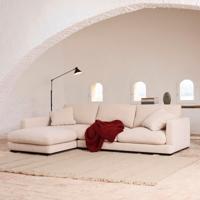 Kave Home 4-zits Loungebank 'Gala' Links, Chenille, kleur Beige - thumbnail