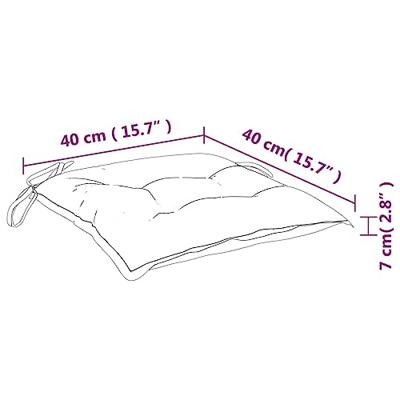 VidaXL Stoelkussens 4 st 40x40x7 cm oxford stof lichtblauw VidaXL Stoelkussens 4 st 40x40x7 cm oxford stof lichtblauw
