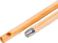 Bezemsteel hout 1,30m met Duitse draad - thumbnail