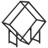 Brandhoutrek 60x25x60 cm koudgewalst staal zwart - thumbnail