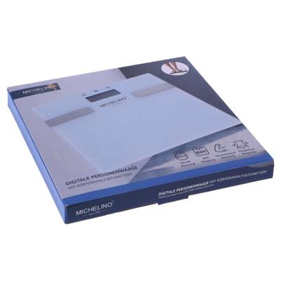 Michelino 74999 Personenweegschaal Wit/Glas Michelino 74999 Personenweegschaal Wit/Glas