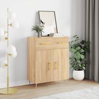 Dressoir 69,5x34x90 cm bewerkt hout sonoma eikenkleurig - thumbnail