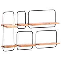 Wandplanken 5 stuks massief acaciahout - thumbnail