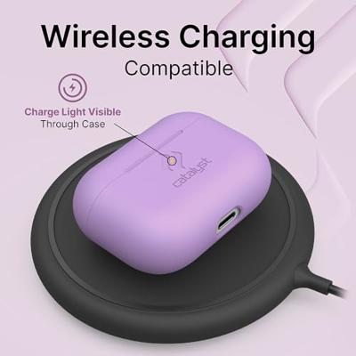 Catalyst Slim Case voor AirPods Pro Skin voor Apple AirPods Pro Charging Case, verwisselbare kleuren, beschermhoes Soft Skin, compatibel draadloos opladen - Lila
