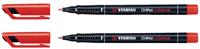 STABILO OHPen, permanent marker, fine 0.7 mm, rood, per stuk - thumbnail