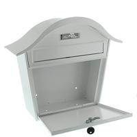 Burg Wächter HOLIDAY 5842 W Brievenbus Plaatstaal Wit Sleutelslot - thumbnail