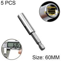 5 stuks 1/4 elektrische Batch hoofd hoog magnetisme drijfstang pistool boor extensie staaf hoes snel draaien Joint lengte: 60mm - thumbnail