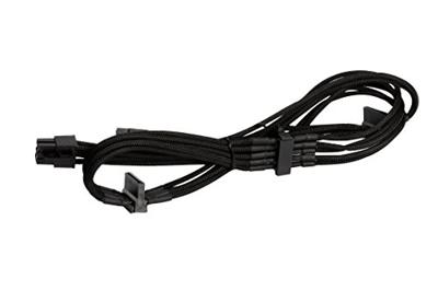 SilverStone SST-PP06B-3SATA80M - voedingskabel 80cm 3x SATA & Slimline SATA gesleevt, zwart