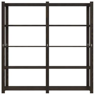 VidaXL Opbergrek 5-laags 170x38x170 cm massief grenenhout zwart