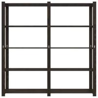 Opbergrek 5-laags 170x38x170 cm massief grenenhout zwart - thumbnail