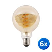 Zigbee e27 spiraal filament lamp dual white g95 amberkleurig - voordeelset van 6 - thumbnail