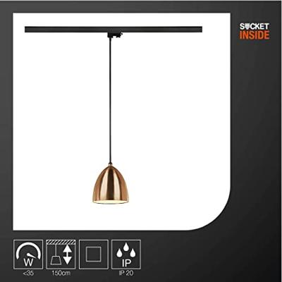 SLV PARA CONE 14 1002686 Hanglamp GU10 35 W Koper SLV PARA CONE 14 1002686 Hanglamp GU10 35 W Koper