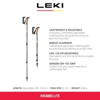 Leki Khumbu Lite Wandelstokken Mango/Dark-Anthracite/Black - thumbnail