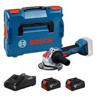 Bosch Blauw GWX 18V-8 Accu Haakse Slijper | Incl. Beschermkap | 2x GBA 18V 4,0 Ah Lader GAL 18V-40, beschermkap - 06019N9102 - thumbnail