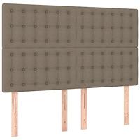 Boxspring met matras stof taupe 140x200 cm - thumbnail