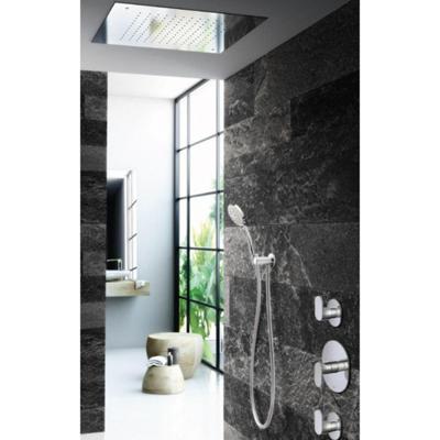 Hoofddouche Hotbath Mate Inbouw Vierkant 50x50 cm Geborsteld Nikkel