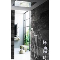 Hoofddouche Hotbath Mate Inbouw Vierkant 50x50 cm Geborsteld Nikkel - thumbnail