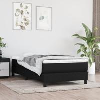 Boxspring met matras stof zwart 80x200 cm - thumbnail