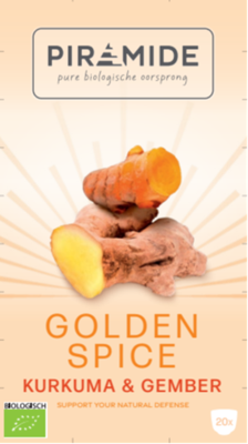 Piramide Golden Spice Kurkuma & Gember Thee