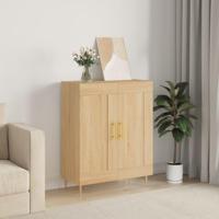 Dressoir 69,5x34x90 cm bewerkt hout sonoma eikenkleurig - thumbnail