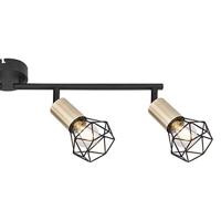 Globo PlafondlampXara I 4-lichts zwart met goud - 54802S-4AB - thumbnail