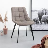 Kave Home Adam eetkamerstoel kunstleer Lichtgrijs - thumbnail