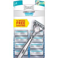 Wilkinson Quattro Titanium Sensitive Scheersysteem incl 9 Mesjes - thumbnail