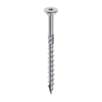 Woodies Ultimate Spaanplaatschroef Torx 6,0x 140/70mm platverz. kop T30 verzinkt deeldraad 100st.