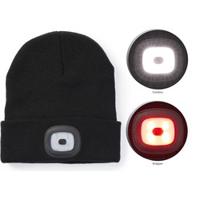 Technosmart Muts met LED Verlichting - Zwart Beanie - Unisex - One Size - Warme Hardloopmuts - thumbnail