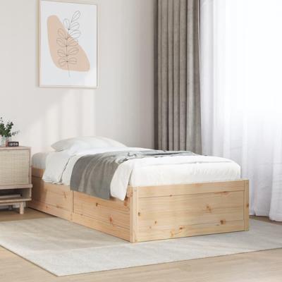 Bedframe massief grenenhout 75x190 cm