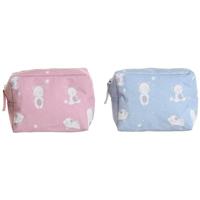 Reistasje DKD Home Decor Blauw Wit Groen Roze polialgodon osos 15 x 6 x 12 cm (2 Stuks) - thumbnail