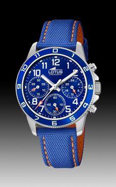 Horlogeband Lotus 18581-2 Leder Blauw 18mm