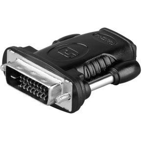 HDMI naar DVI-D - HDMI-DVI adapter- HDMI naar DVI-D - 24 + 1 pin - TV & Monitor - Zwart