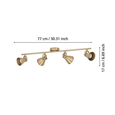Eglo Messing plafondspotSeras 4x GU10 - 900173