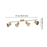 Eglo Messing plafondspotSeras 4x GU10 - 900173 - thumbnail