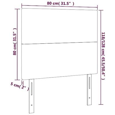 Hoofdborden 2 st 80x5x78/88 cm fluweel roze