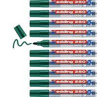 Whiteboardmarker edding 250 rond 1.5-3mm groen | 10 stuks - thumbnail