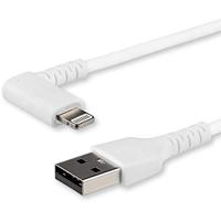 StarTech.com Premium USB-A naar Lightning Kabel 1m Wit - Robuuste 90° haakse USB Type A naar Lightning Charge & Sync Oplaadkabel met Aramide Vezels - Apple MFi Cert. - iPhone (RUSBLTMM1MWR) - thumbnail