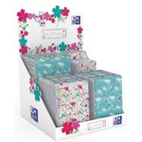 Oxford Floral notitieblok en spiraalschrift, ft A5/A6/B5, gelijnd en geruit 5 mm, display met 60 stuks - thumbnail