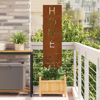 Tuin Privacy Screen Fretwerk Roestig 32 x 140 cm Cortenstaal