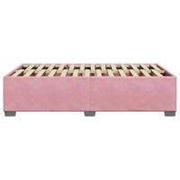 Bedframe zonder matras 120x190 cm fluweel roze - thumbnail