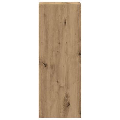 Boekenkast stapelbaar 30x30x80 cm bewerkt hout artisanaal eiken