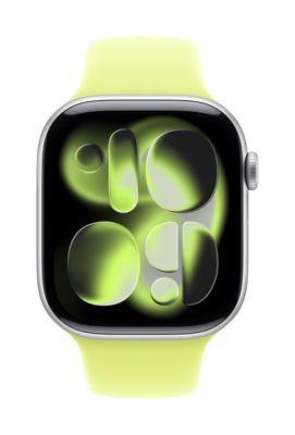 Apple Watch Band - Sportbandje - 46 mm - Neongeel - M/L