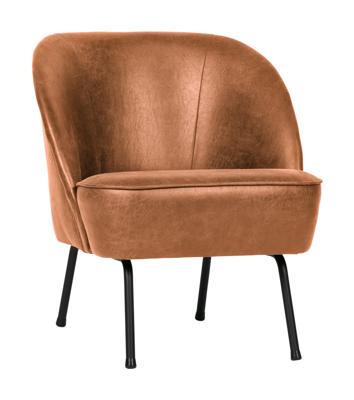 WOOOD Vogue fauteuil kunstleer cognac