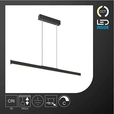 SLV ONE LINEAR 100 1006185 LED-hanglamp LED vast ingebouwd 24 W Zwart SLV ONE LINEAR 100 1006185 LED-hanglamp LED vast ingebouwd 24 W Zwart
