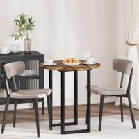 Tafelblad Gerookt eiken 70 x 70 x 1.5 cm Bewerkt hout - thumbnail