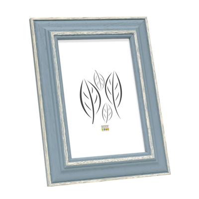 Deknudt Fotokader blauw met naturelkleurig accent 15x20 S221F6